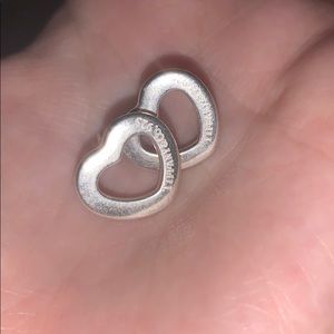 Tiffany stud heart shaped earrings